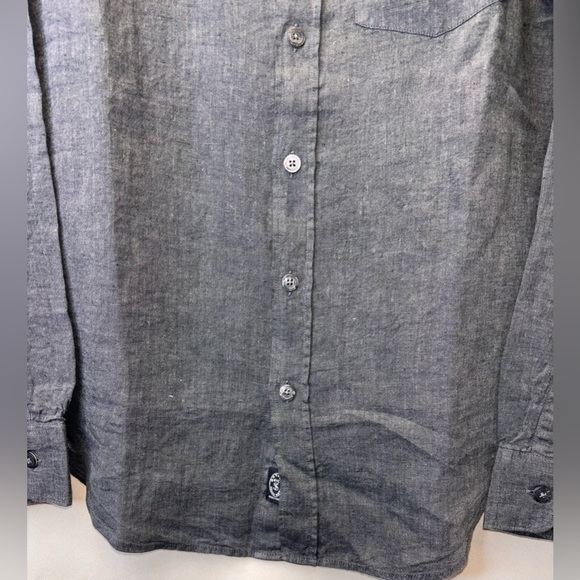 Todd Snyder NWT Grey 100% Button Down Linen Shirt Small - Picture 3 of 10